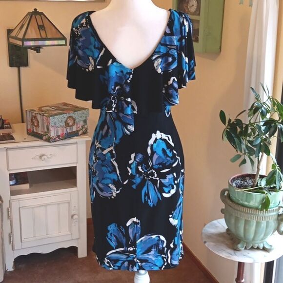 Lauren Ralph Lauren Soft Knit Floral Dress. Country Club,Professional,Bold Flora - Picture 8 of 15